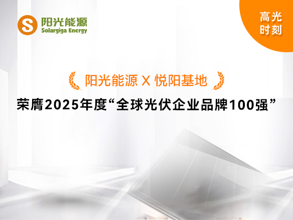 高光時刻 | 陽光能源榮膺2025年度“全球光伏企業品牌100強”